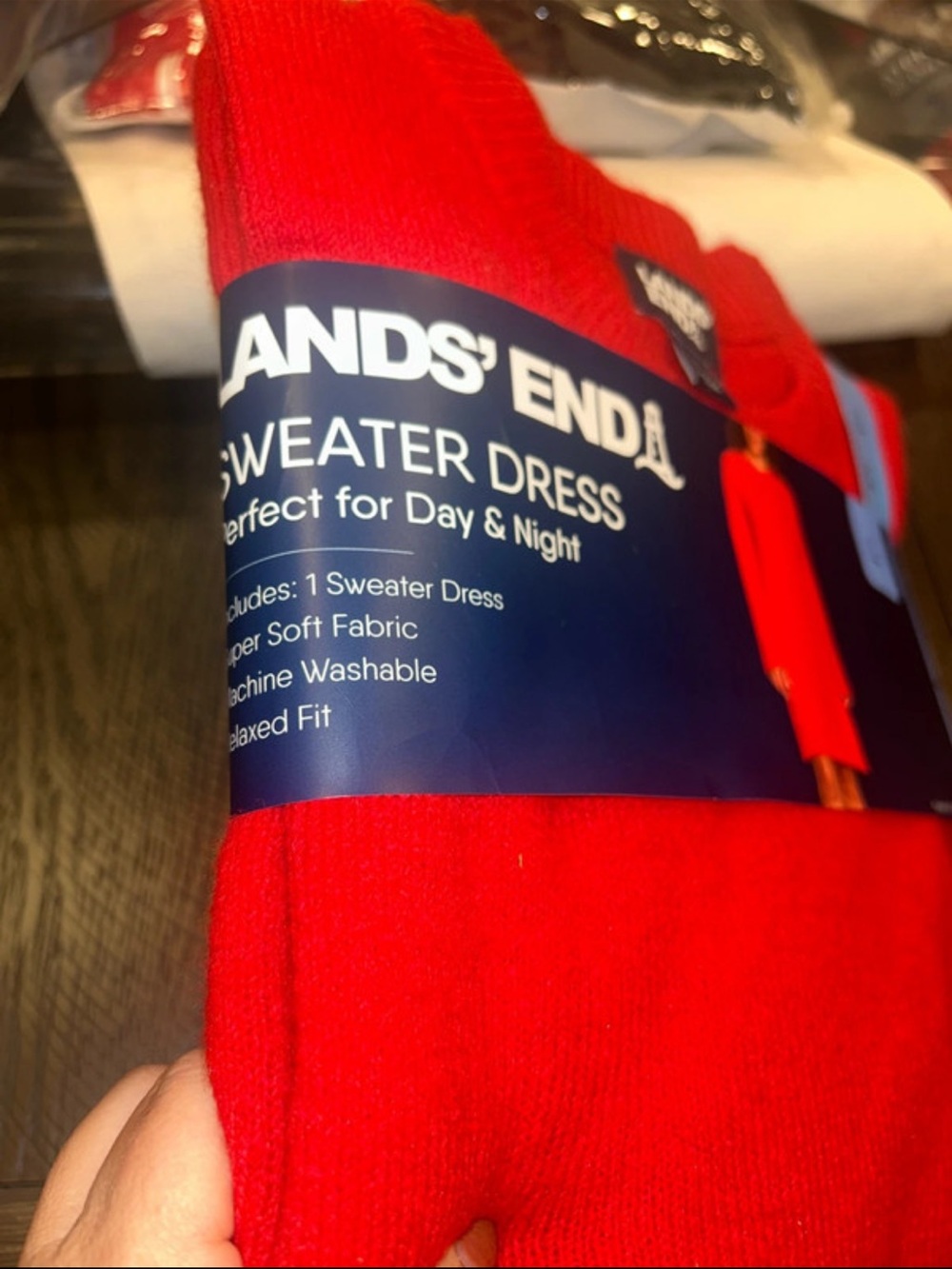 Lands' End Red Sweater Dress - Picture 4 of 6
